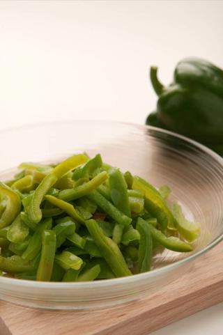 Paprika Grön Strimlad