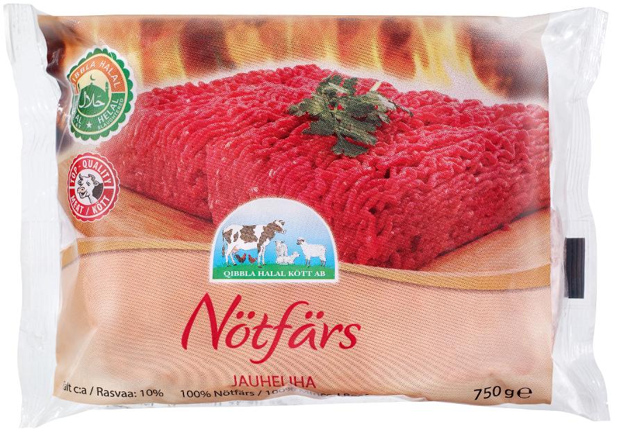 Nötfärs Halal Block ca 10% EU