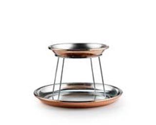 Skaldjursfat koppar förtennad insida 36cm h5,5