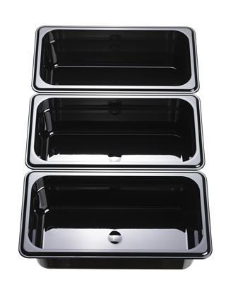 Kantin Polykarbonat Svart GN 1/3x150mm 5,3L