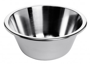 Vispskål rostfri 3lit 
invändig gradering rundad botten