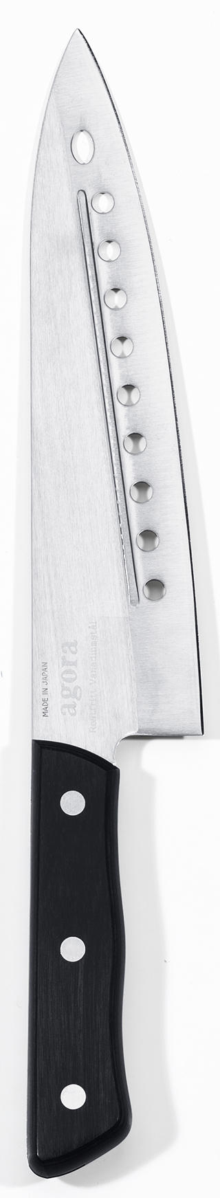 Kockkniv spetsig med hål 20cm