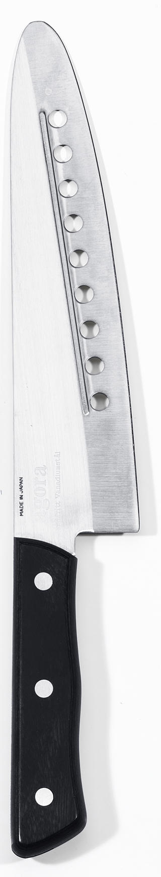 Kockkniv rund med hål 20cm