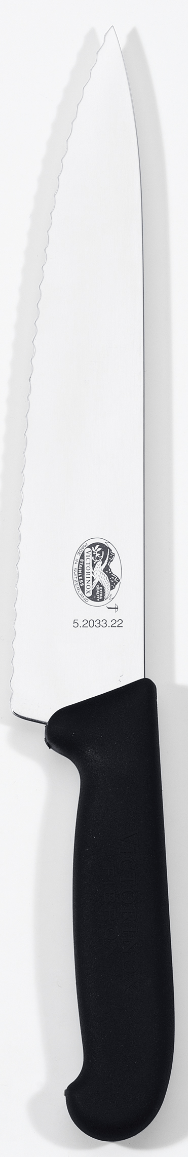 Kockkniv vågtandad 22cm med fibroxhandtag