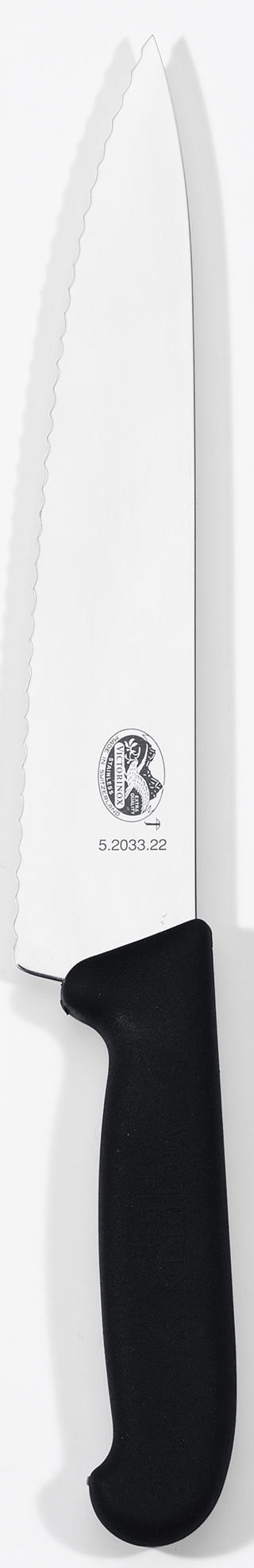 Kockkniv vågtandad 22cm med fibroxhandtag