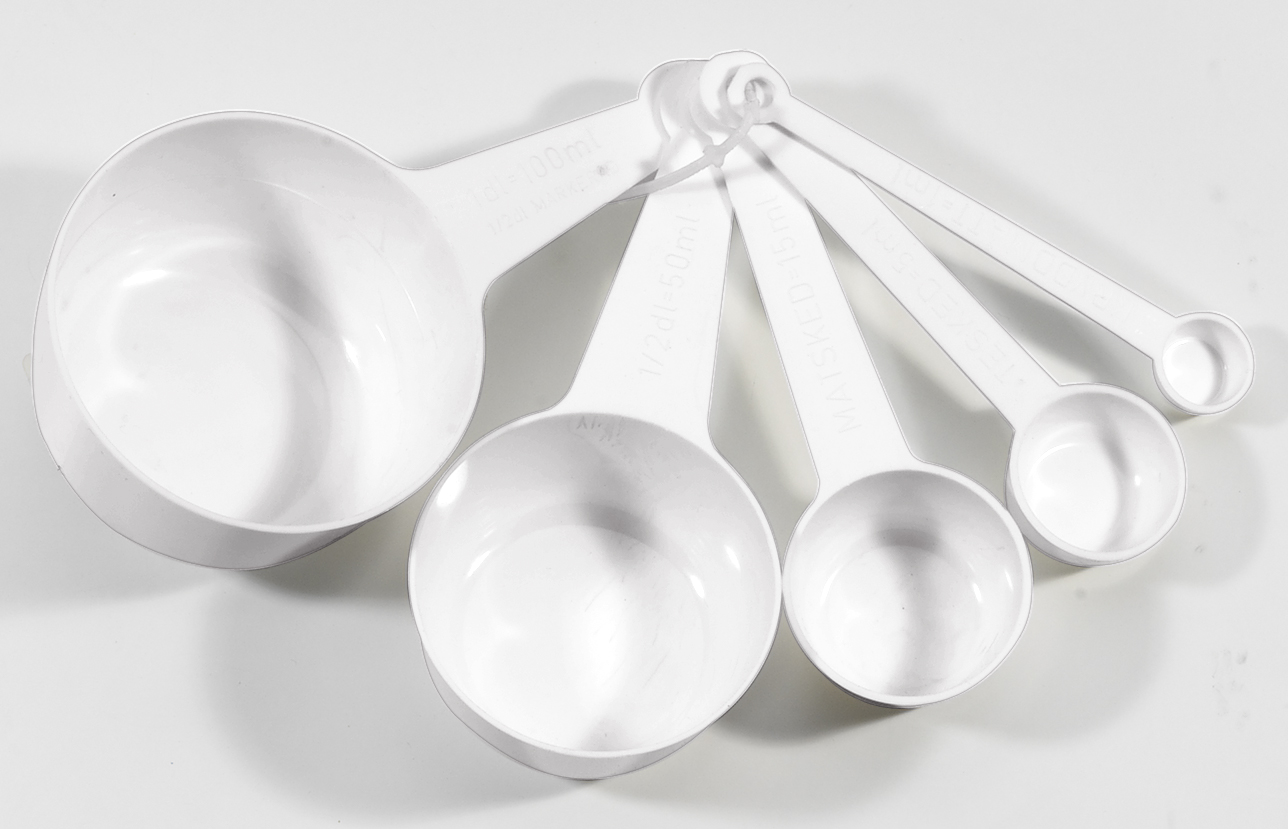 Måttsats plast 5-delar