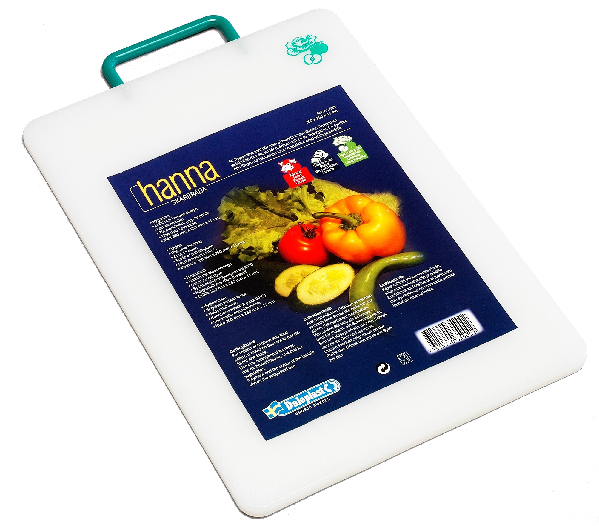 Skärbräda Hanna grön 35x25x1,1cm