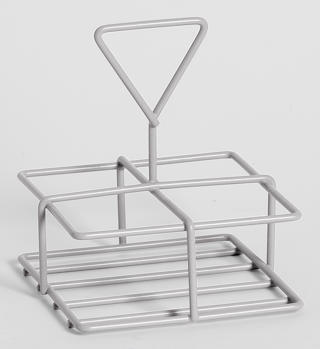 Bestickställ 4 fack metall/plast 23x23x27cm