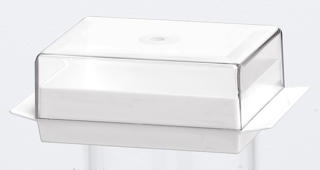 Knäckebrödskrin Plast Vit 23x13x7,5cm 80cl