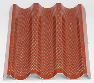 Bakplåt 3 Rännor Gummisilikon Röd GN 1/1