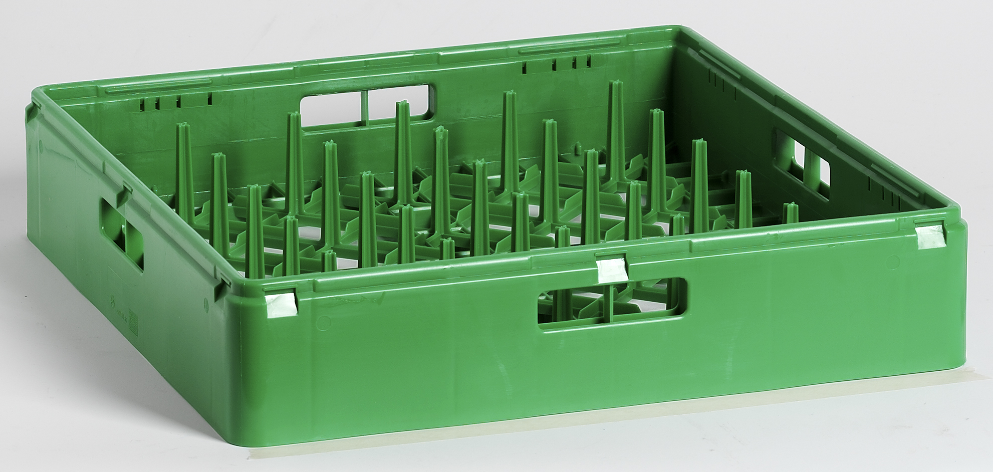 Diskkorg för djupa tallrikar grön