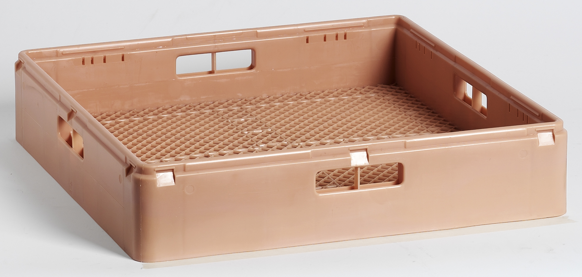 Diskkorg bestick brun