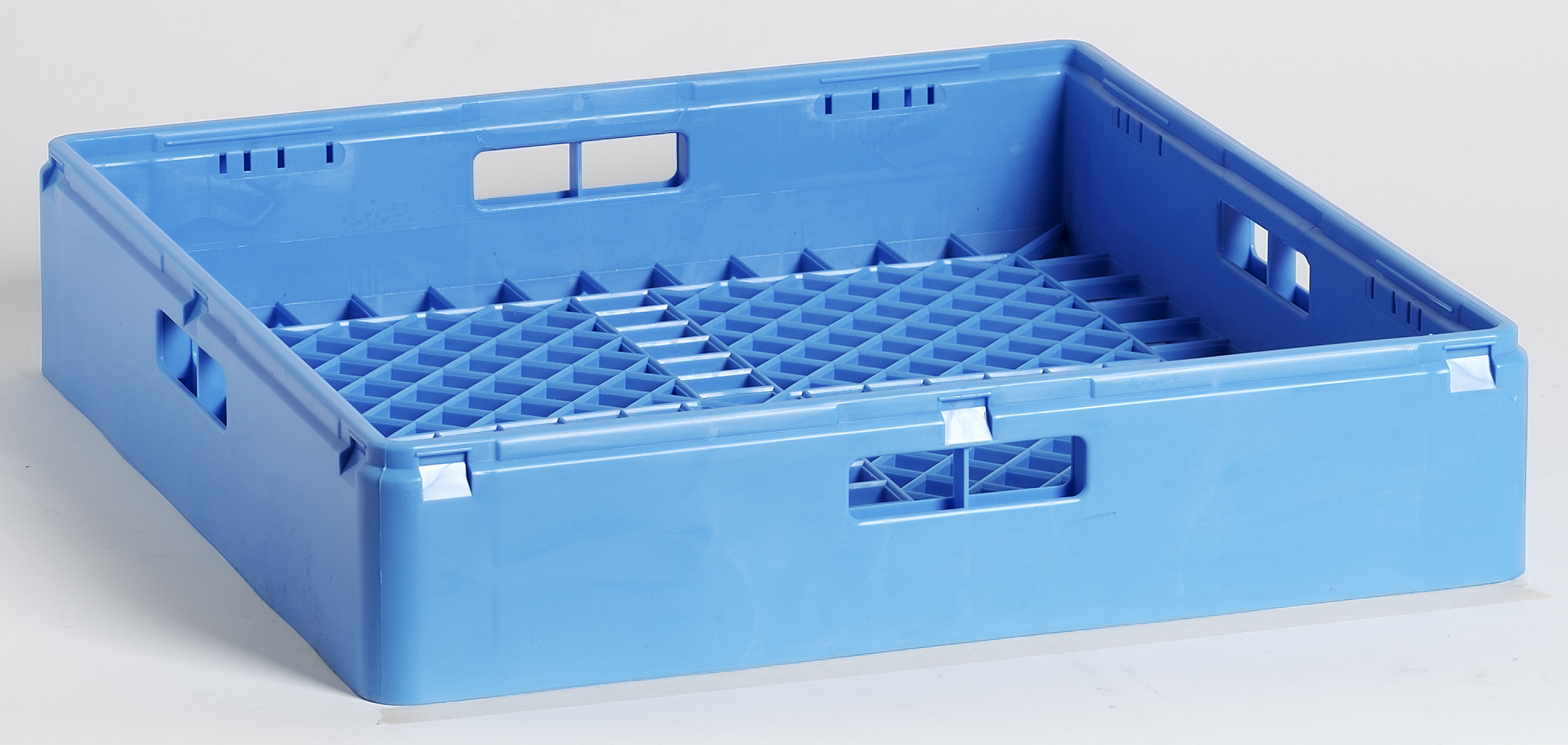 Diskkorg för glas och koppar blå