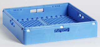 Diskkorg för glas och koppar blå