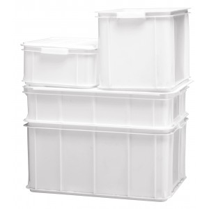 Transportlåda utan Lock Vit 60x40x28cm 55L