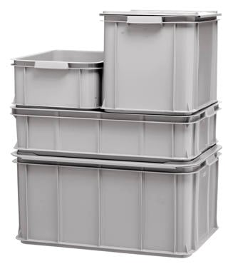 Transportlåda utan Lock Grå 60x40x28cm 55L