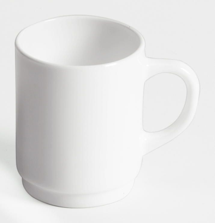 Mugg Stapelbar Glas Vit 25cl