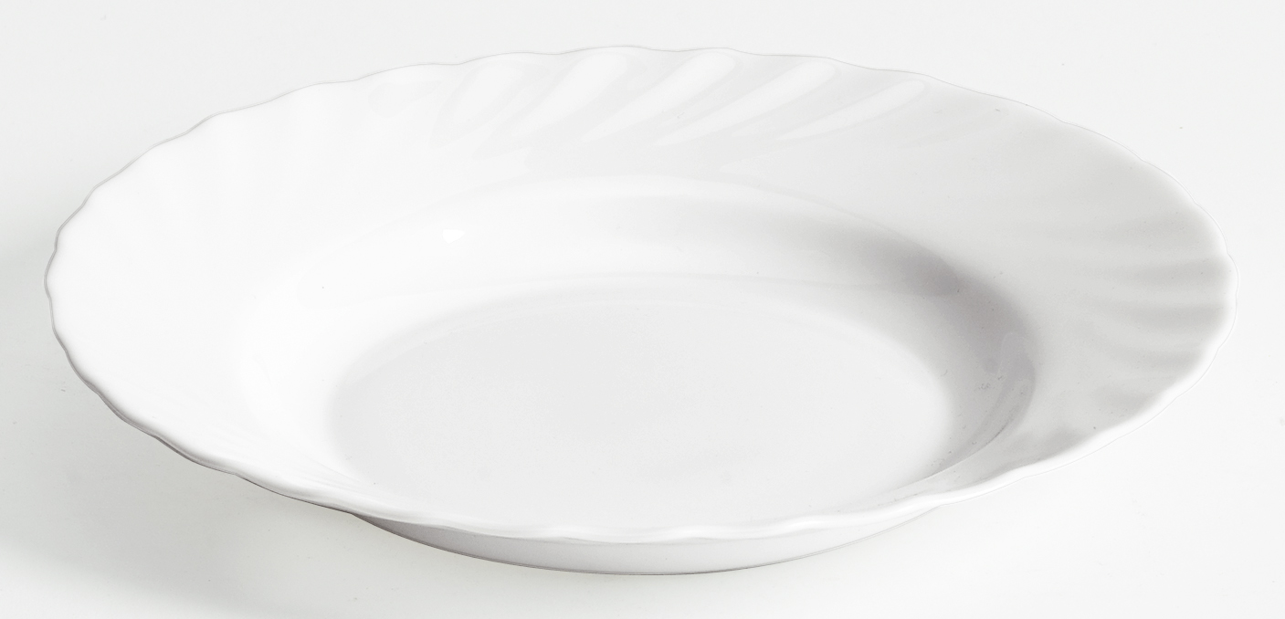 Trianon Tallrik Djup Opalglas Ø22,6cm