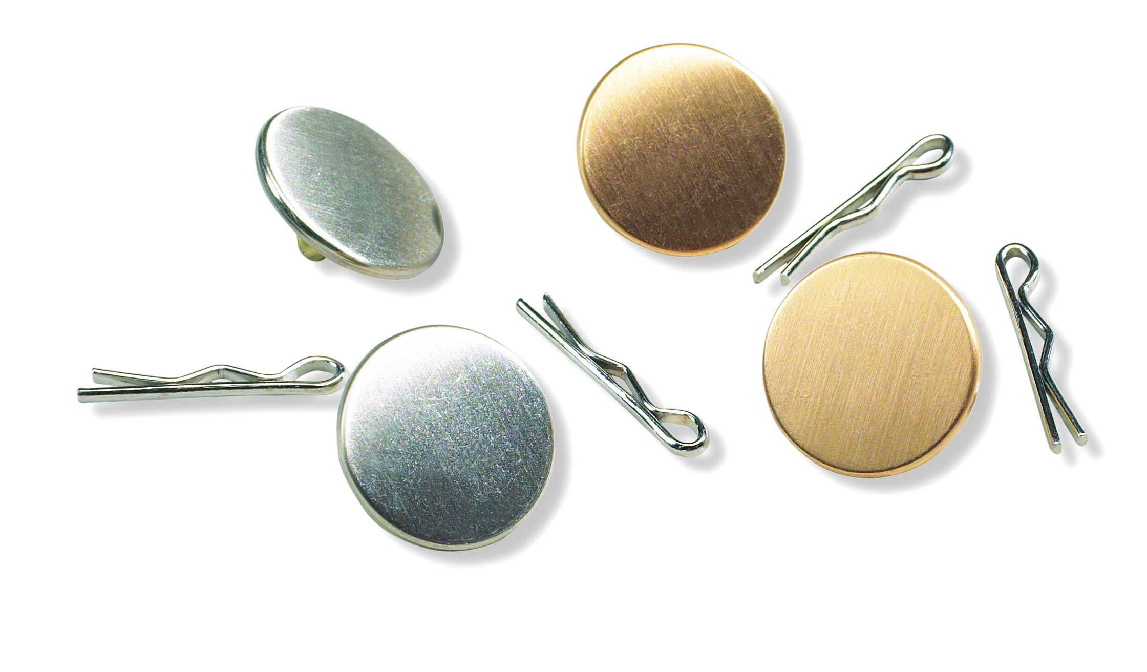 Metallknapp mässing 5 pack