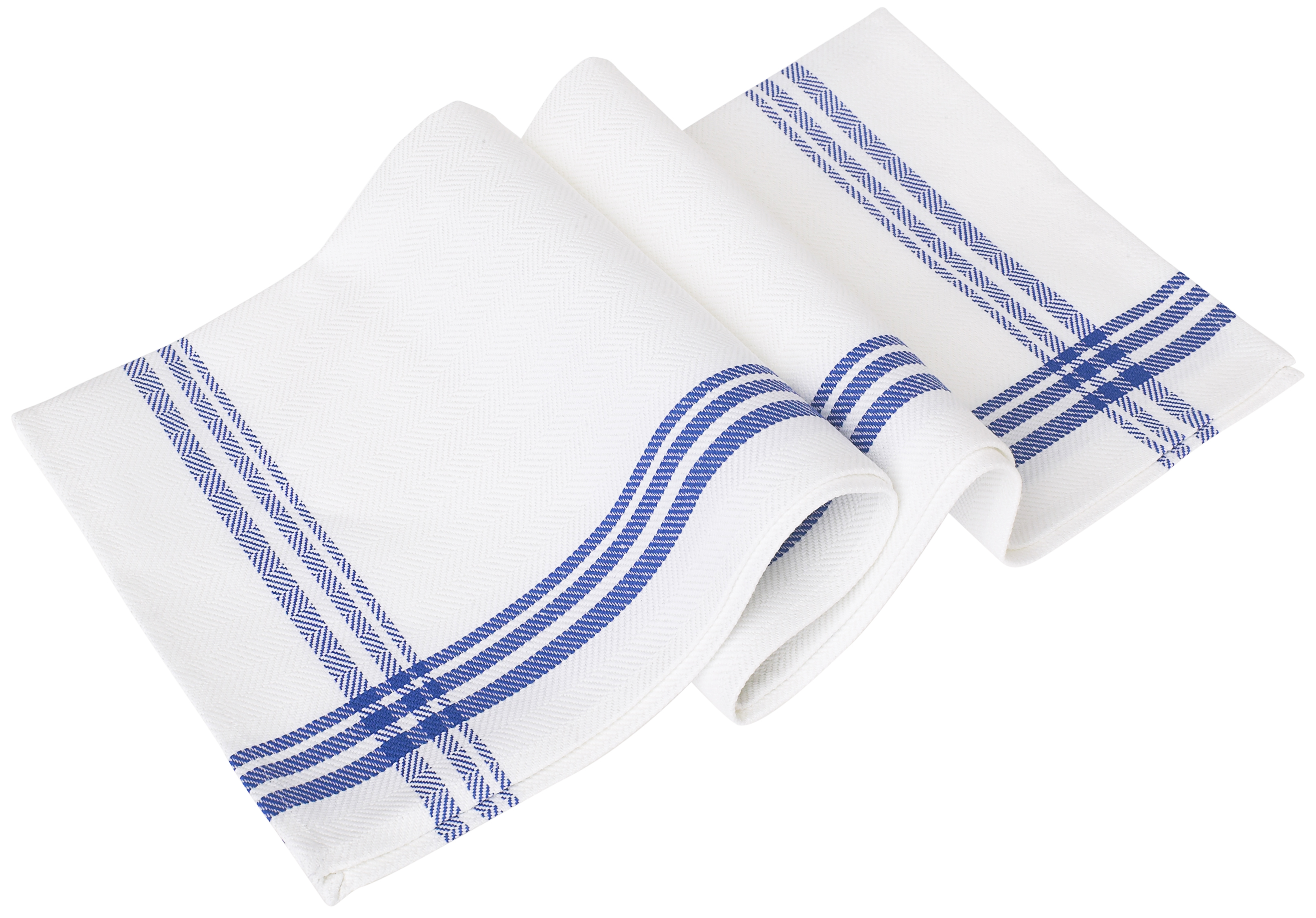 Handduk 1802 halvlinne blå 50x70