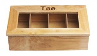 Telåda 4-fack Trä 34x20x9cm