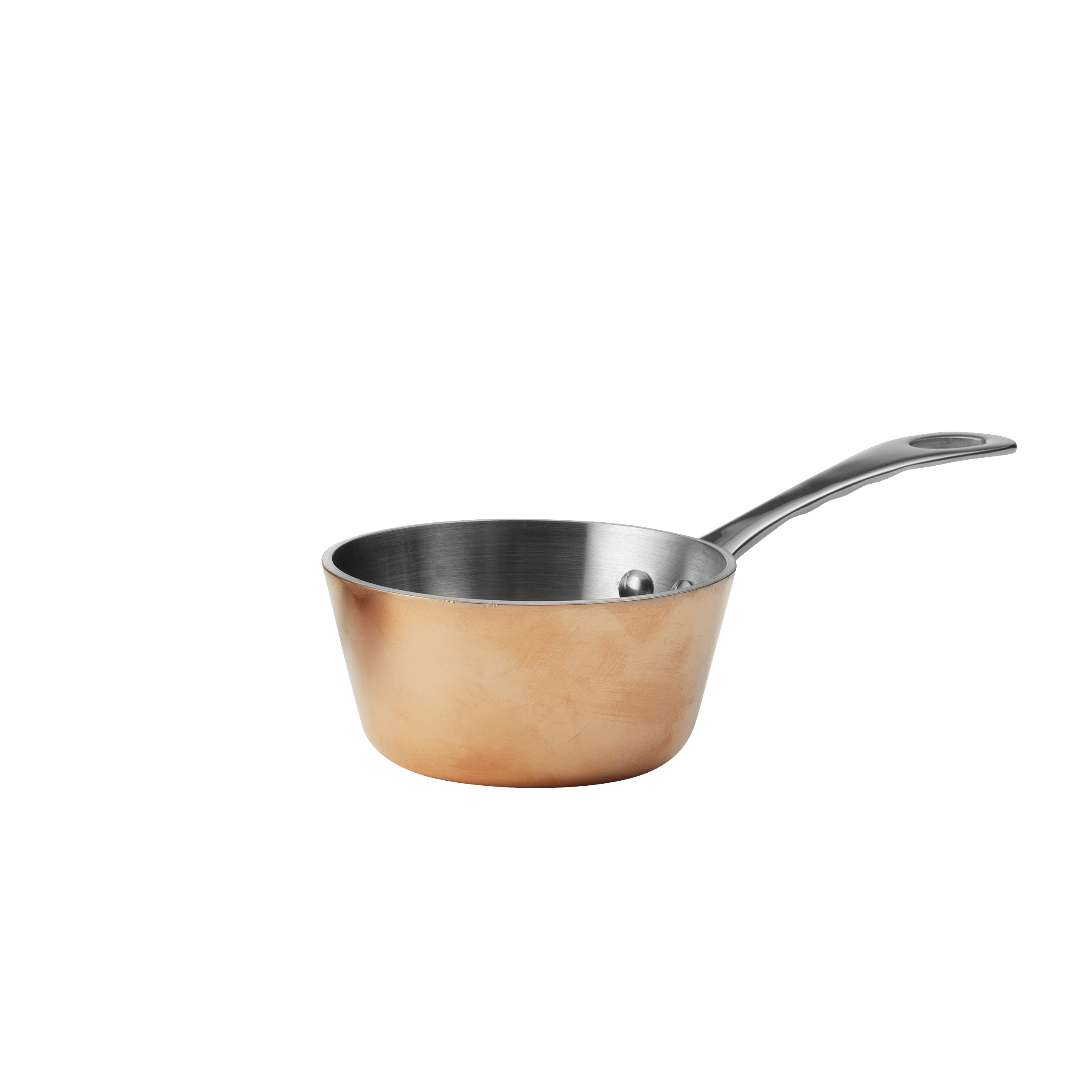 Minisåskastrull 3-skikt koppar-aluminium-rostfri
Ø8cm h4cm