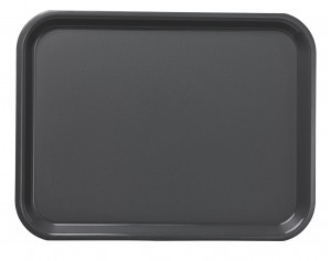 Bricka plast mörkgrå 43x33cm