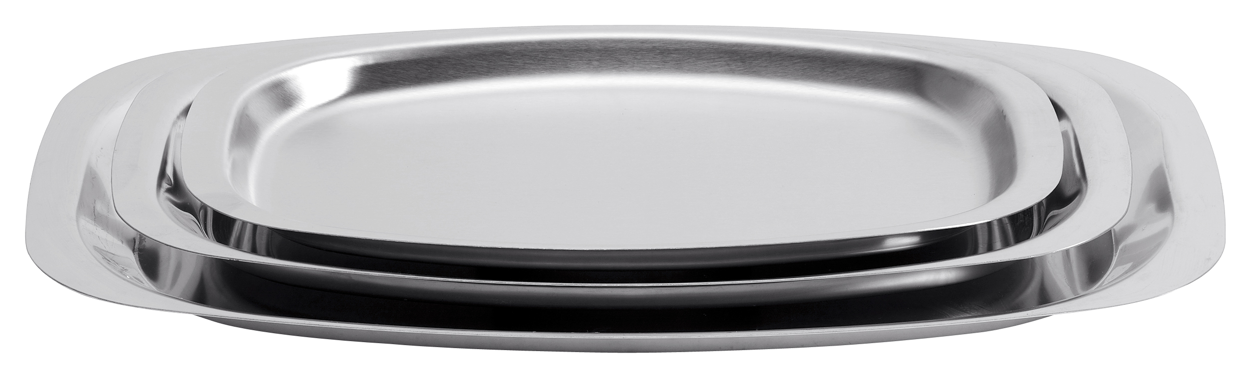 Fat oval öppen kant rostfri 32,5x21 cm