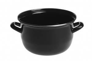 Musselgryta med Lock Svart Ø20cm 3L