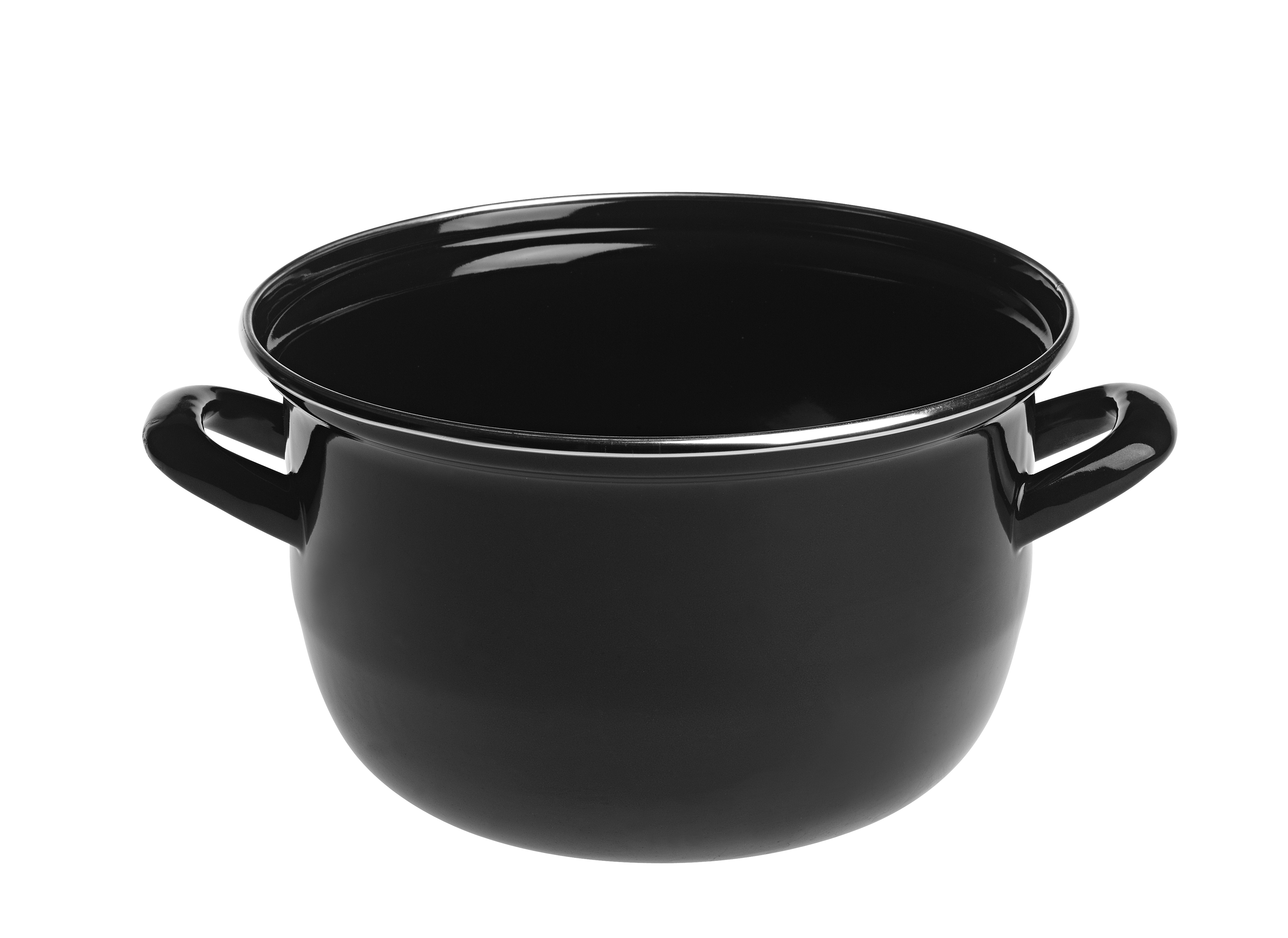 Musselgryta med Lock Svart Ø24cm 4L