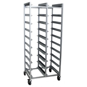 Brickvagn 2x10 Brickor 43x33cm alu 75,6x50x160cm