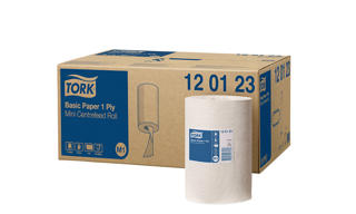 Avtorkningspapper M1 Basic Mini centrummatad
1-lag 21,5cmx120m vit