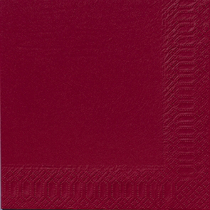 Servett 1/4-vikt 3-lag 40x40cm Vinröd