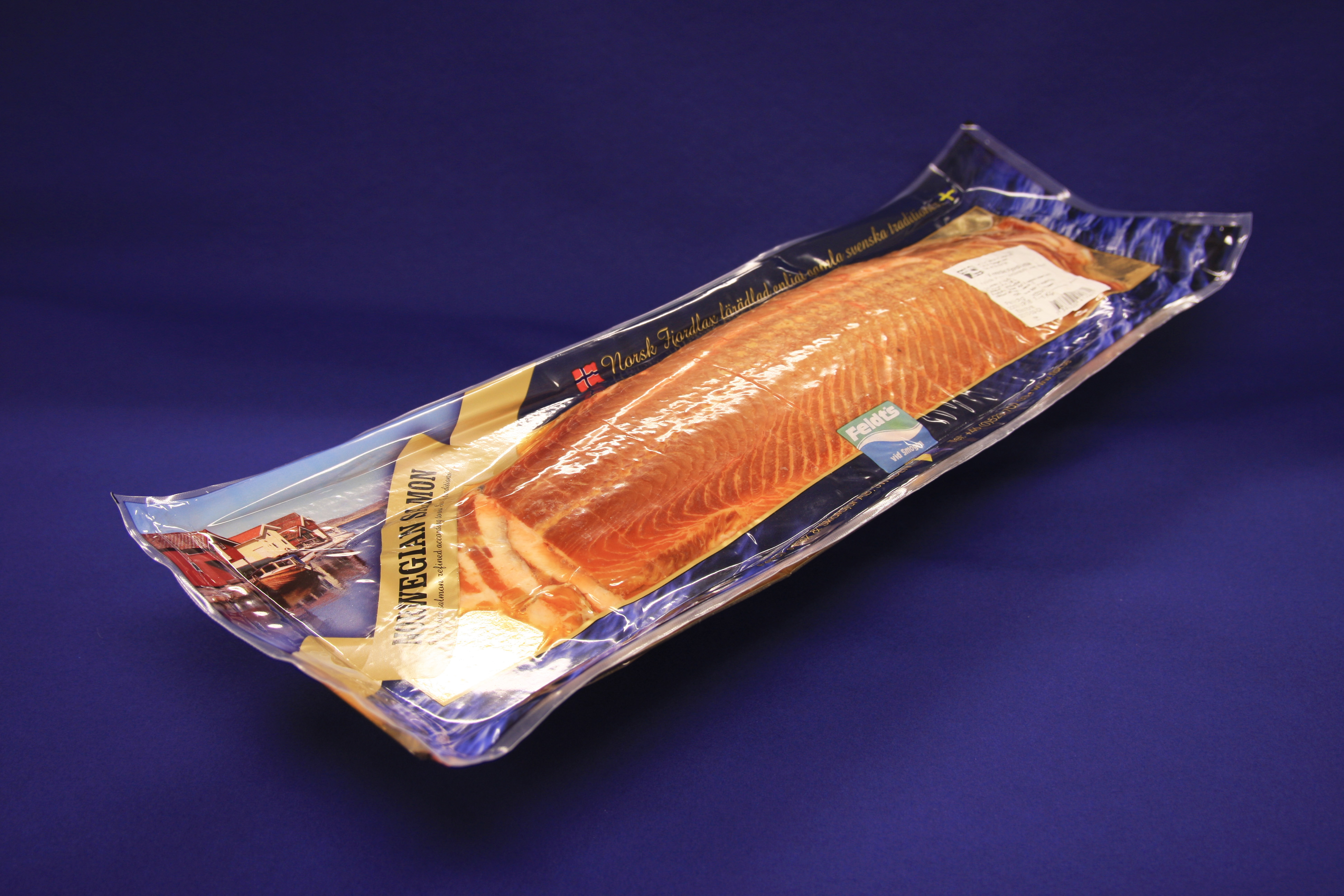 Varmrökt Laxfilé med Skinn Portionsskuren C-trim