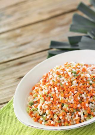 Brunoisegrönsaker Tärnade