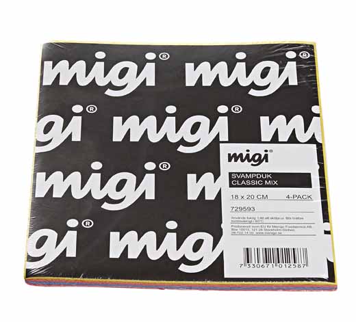 Svampduk Classic Mix  Gul/Blå/Röd 4-pack