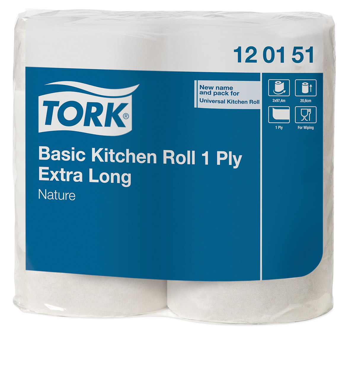 Hushållspapper Basic 2-lag 26,4mx20,9cm vit