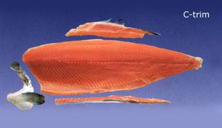 Laxfilé med skinn C-trim