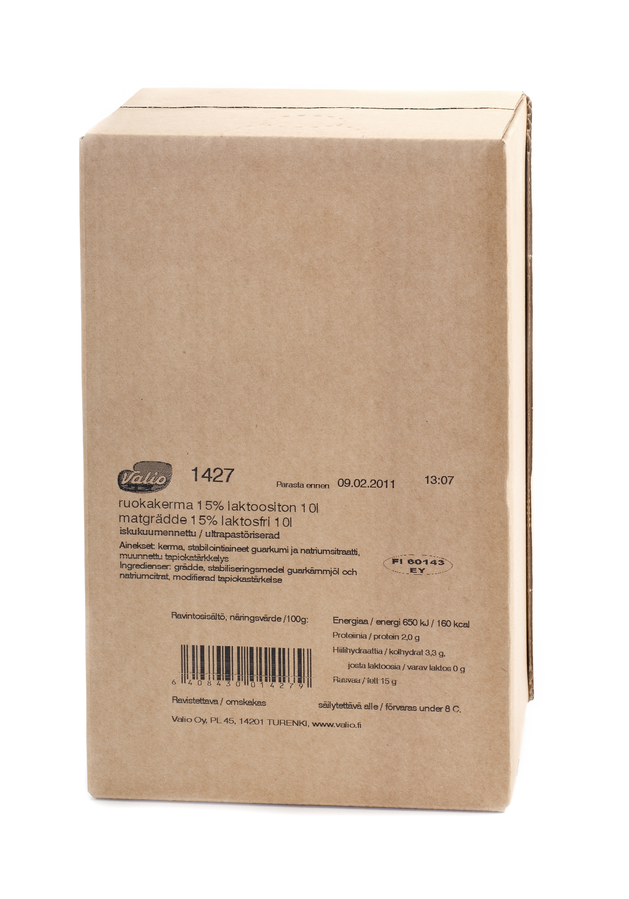 Matgrädde 15% Laktosfri Bag in Box 10L