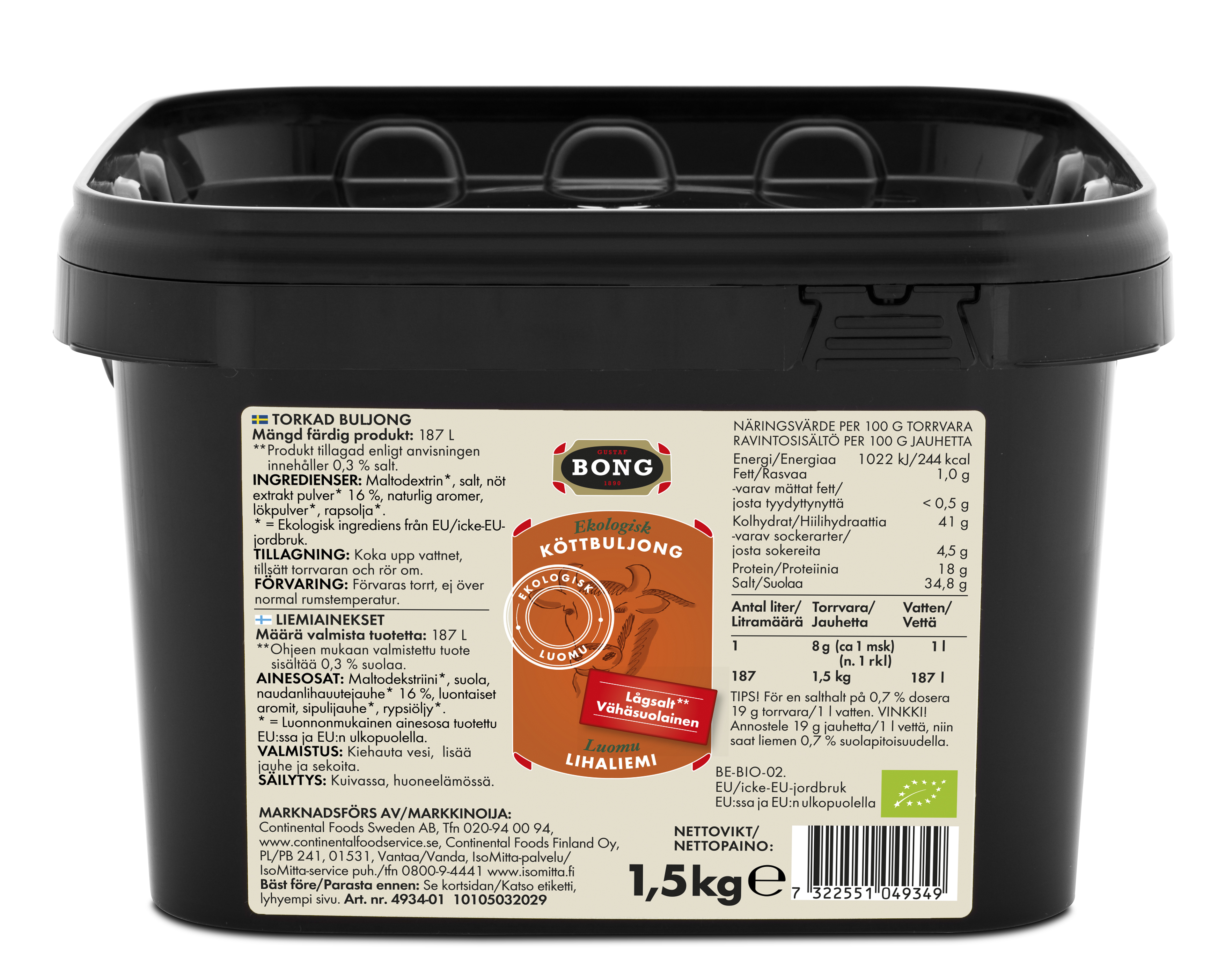 Köttbuljong 0,3% Salt EKO