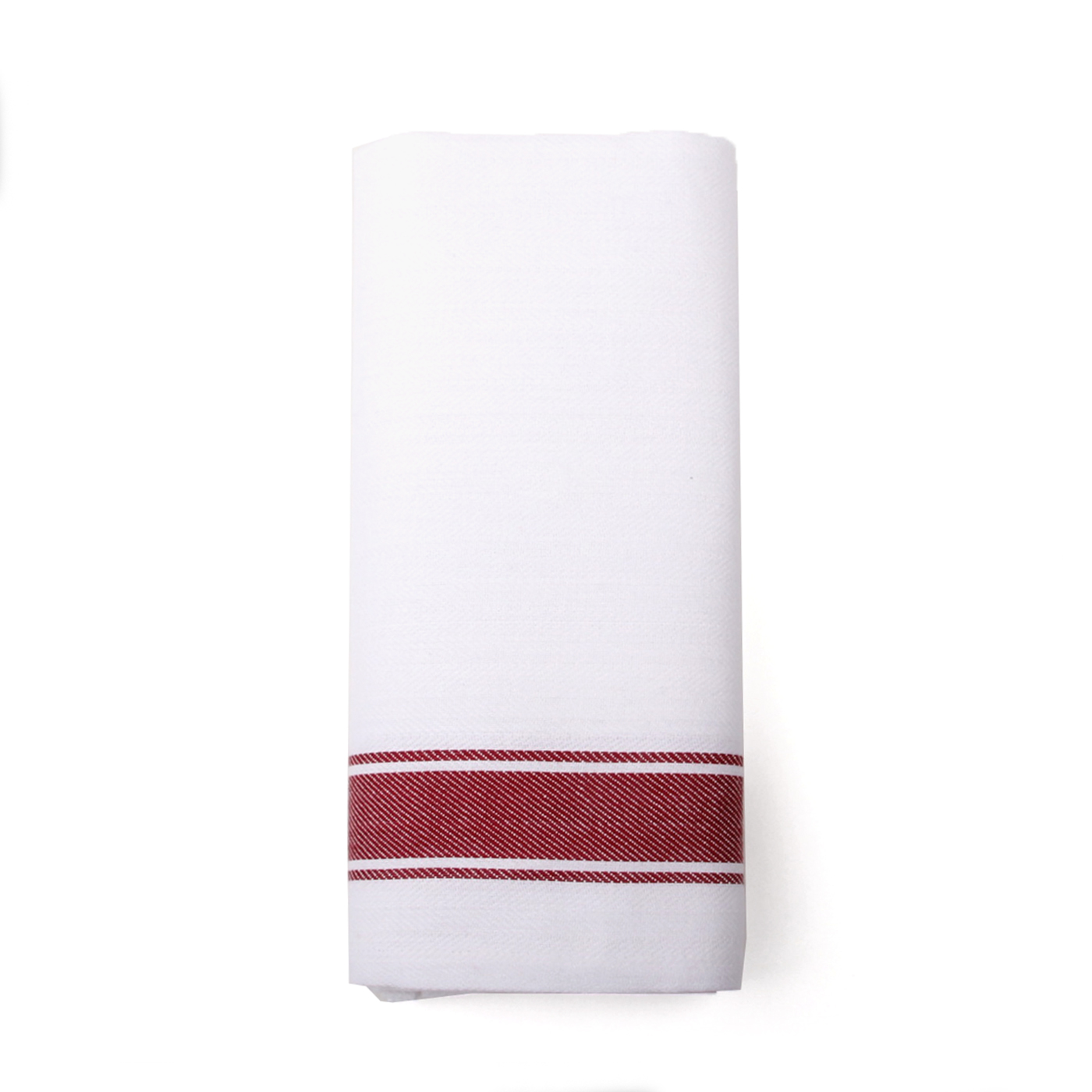 John Servetthandduk Vit med Röd Rand 50x70cm