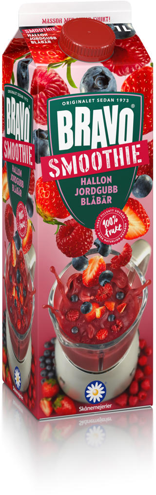 Smoothie Hallon Jordgubb Blåbär