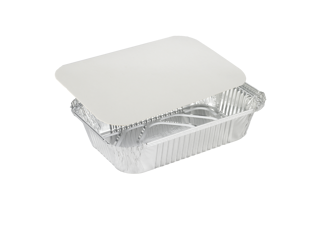 Aluminiumform 850ml med Vitt lock