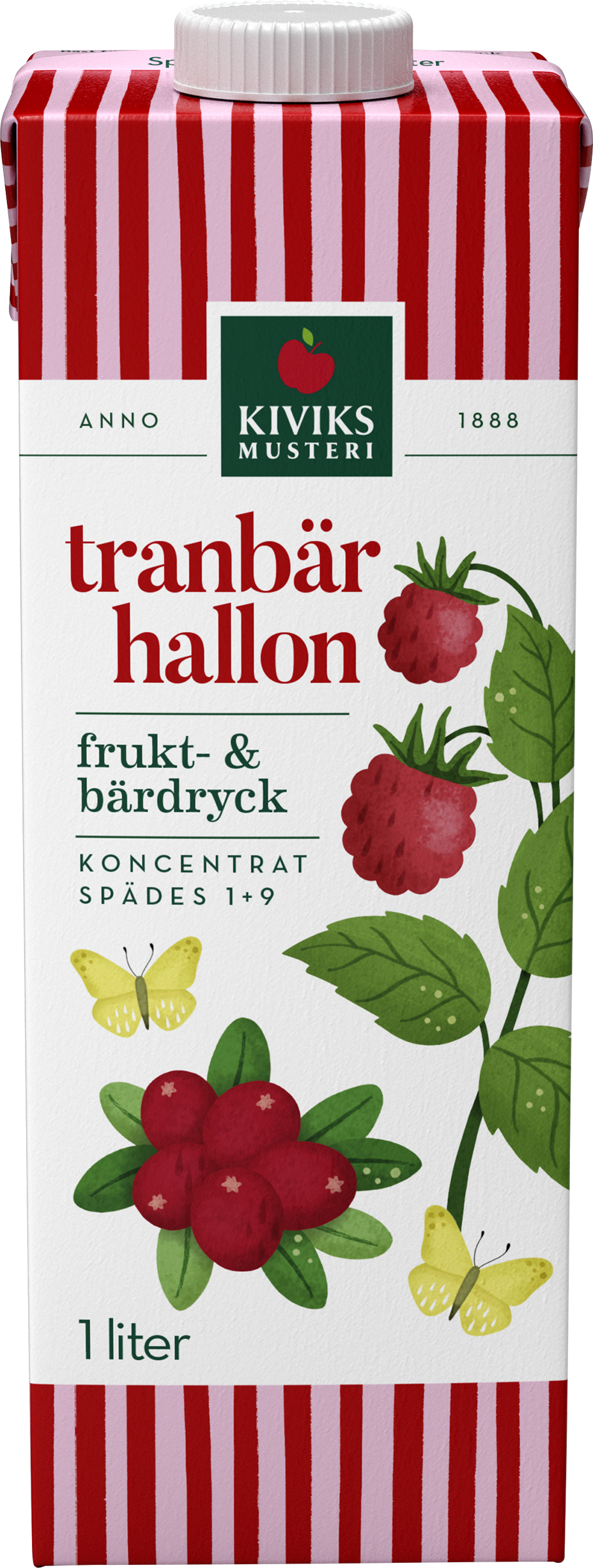 Tranbärsdryck med Hallon 1+9