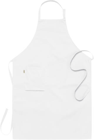 Bröstlappsförkläde 2337 Vit 75x110cm