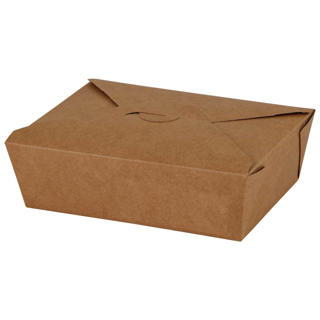 Box Kartong+PE Take away/Deli Brun 2100ml