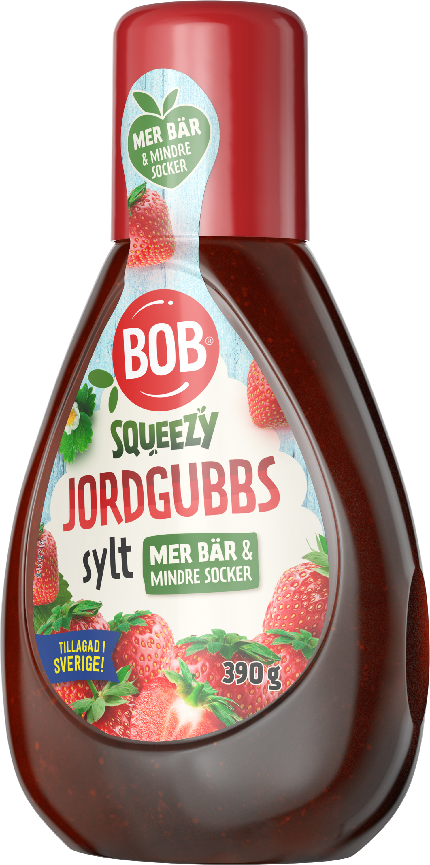Jordgubbssylt Klämflaska