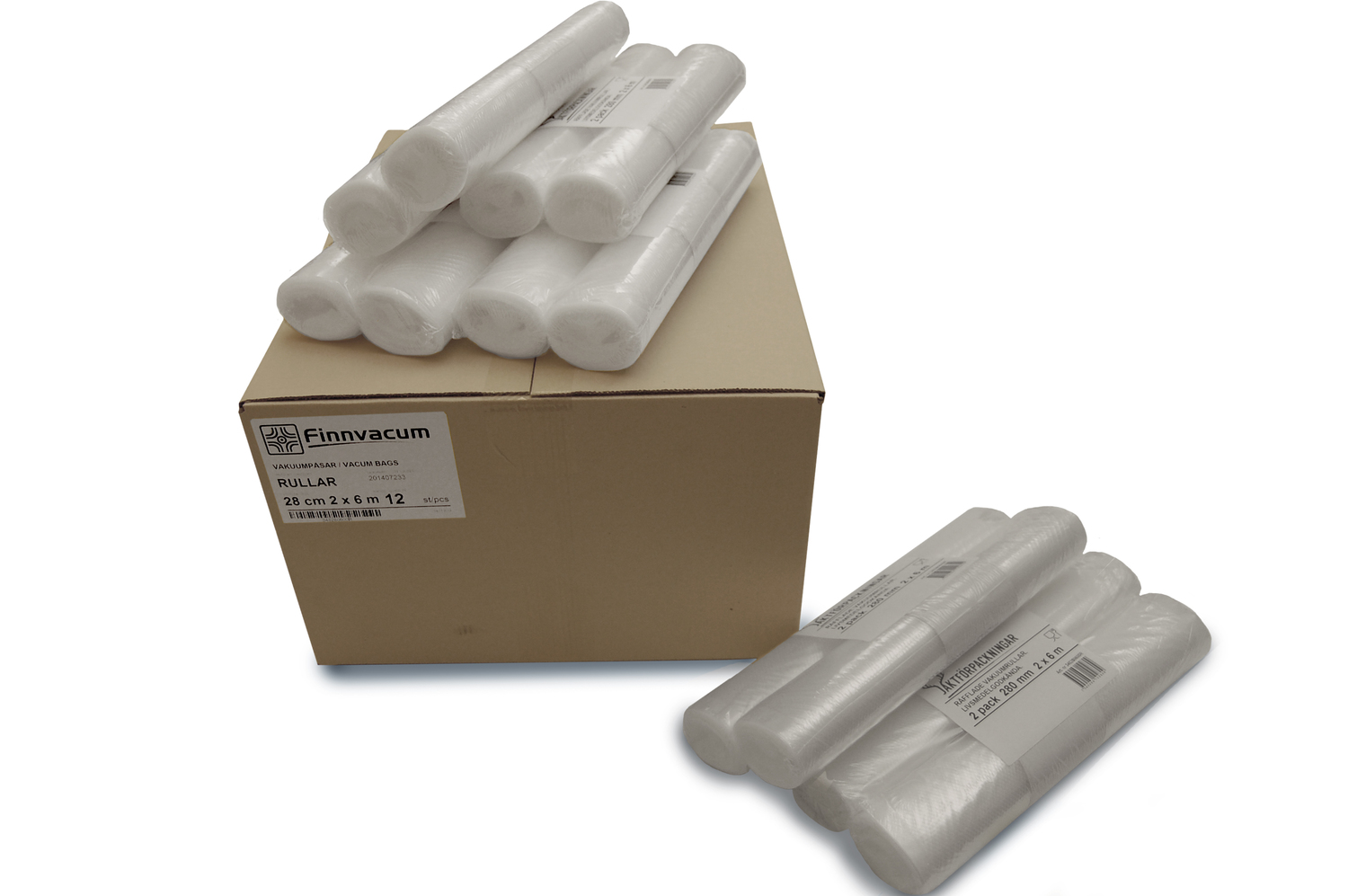Vakuumpåse på rulle räfflad bredd 28cm 2-pack
6m/rulle.