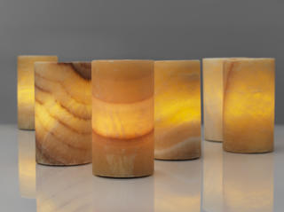 Ljushållare Onyx 125x70mm Mineral 4-pack