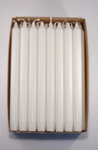 Kronljus Stearin 28x2,2cm 40-pack Vit